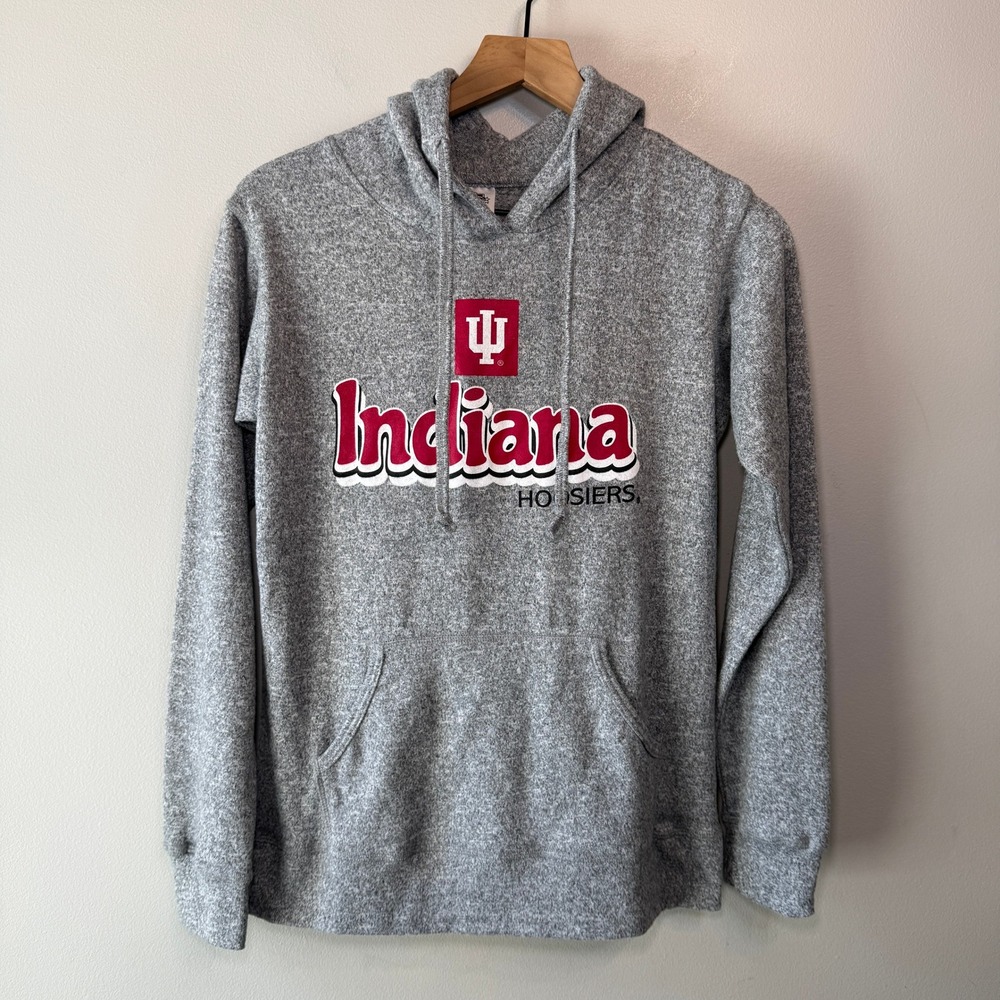 Pel Athletic Indiana Hoosiers Hoodie Pullover Sweatshirt Gray Women's Size Small